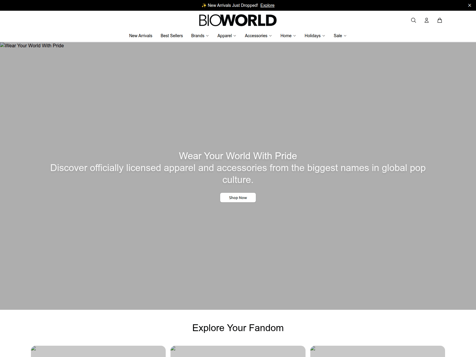 Screenshot of bioworldmerchshop.shop