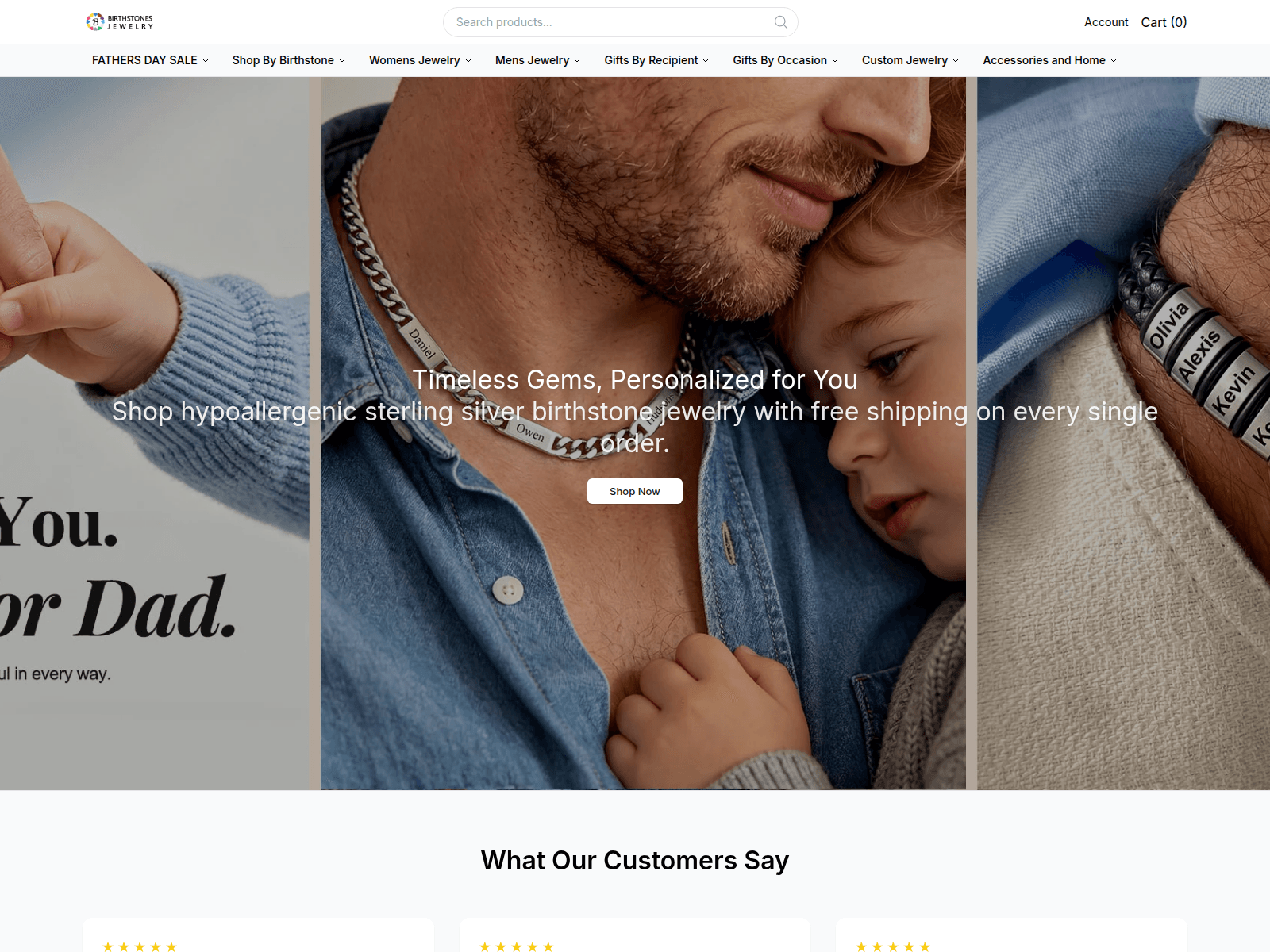 Screenshot of birthstonesjewelryco.shop