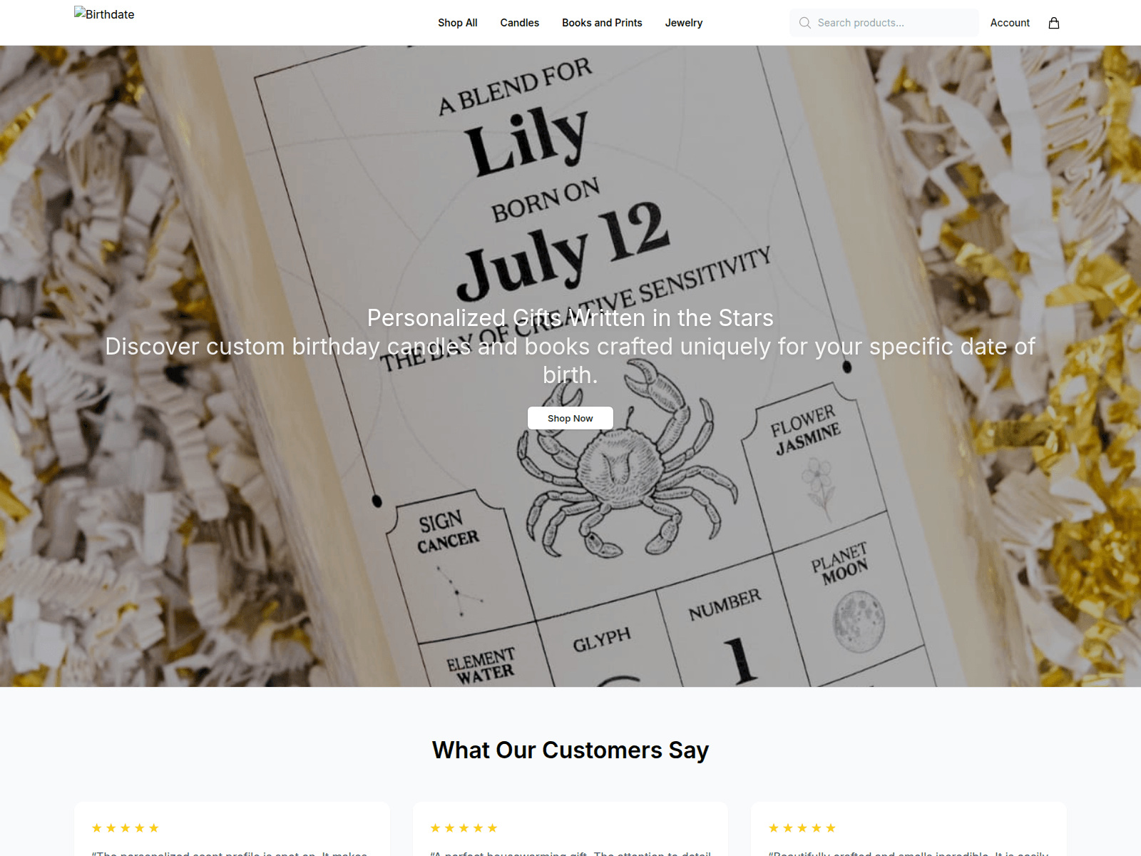 Screenshot of birthdatecostudio.shop