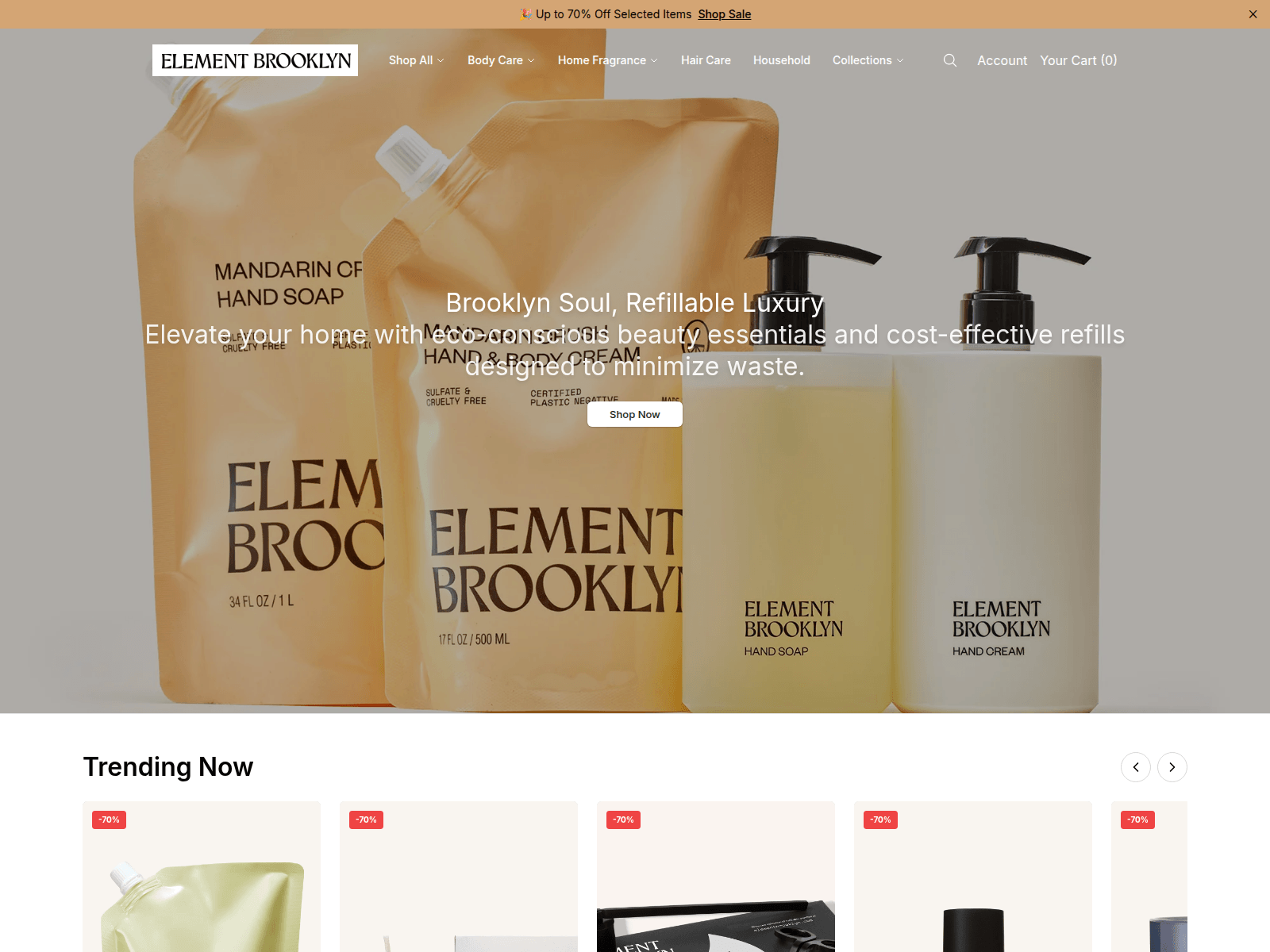 Screenshot of bklynpure.shop