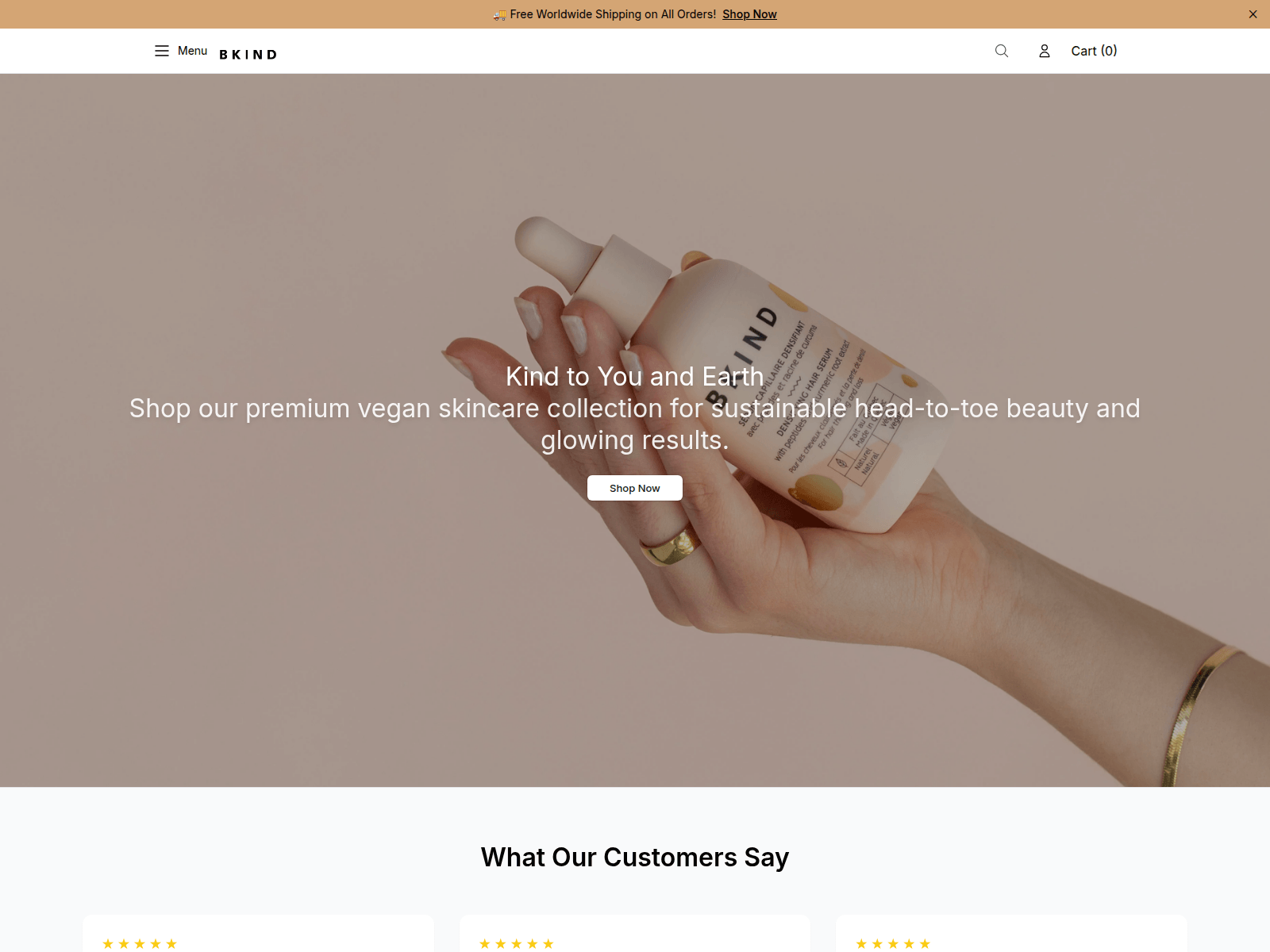 Screenshot of bknd.shop