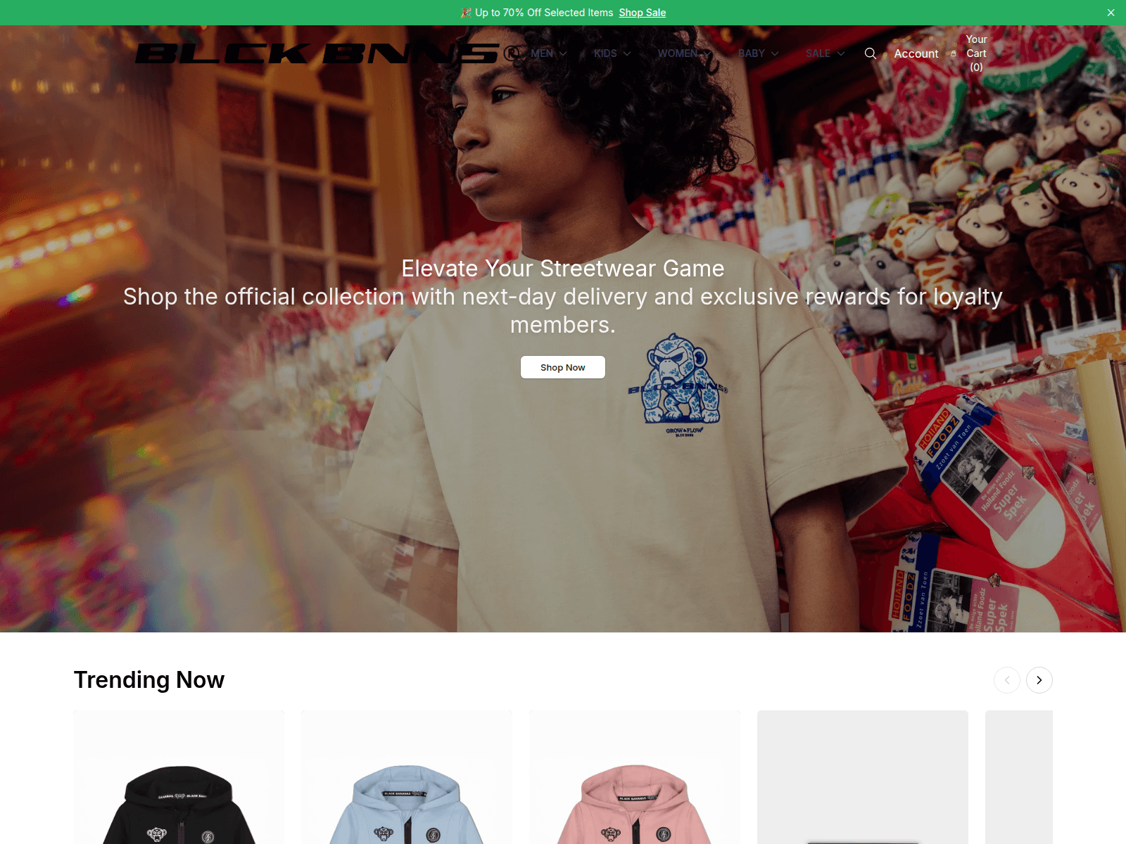 Screenshot of blackbananasstore.shop