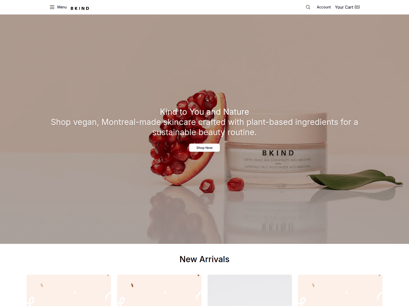 Screenshot of bkindbeauty.shop
