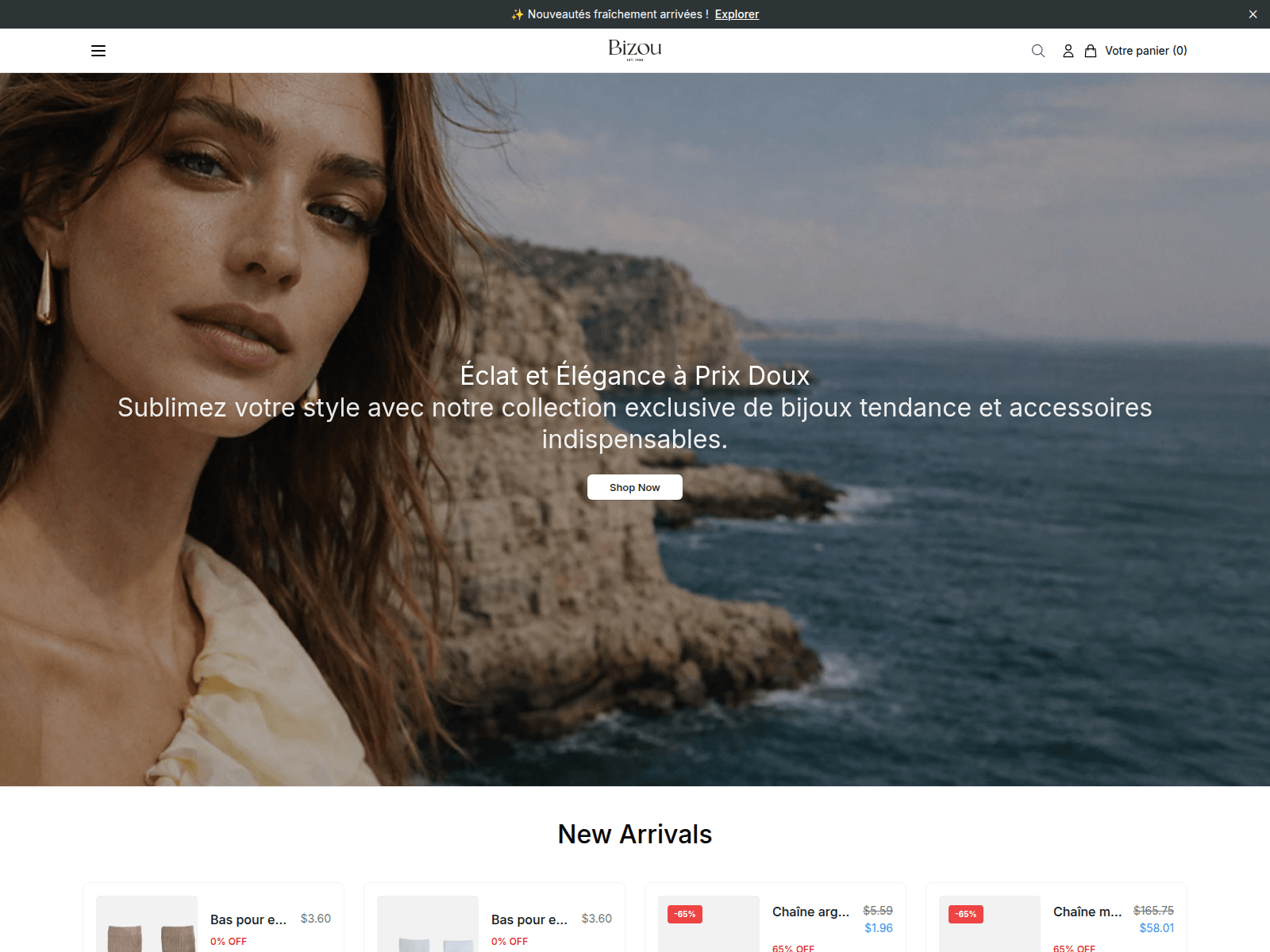 Screenshot of bizouboutique.shop