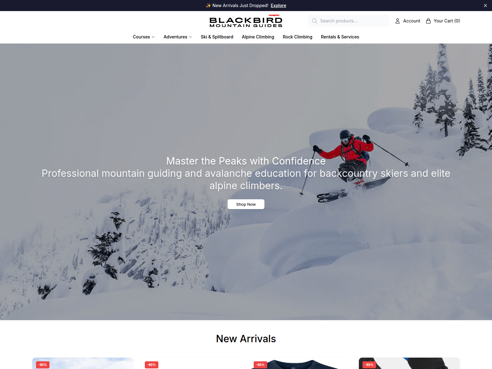 Screenshot of blackbirdguides.shop