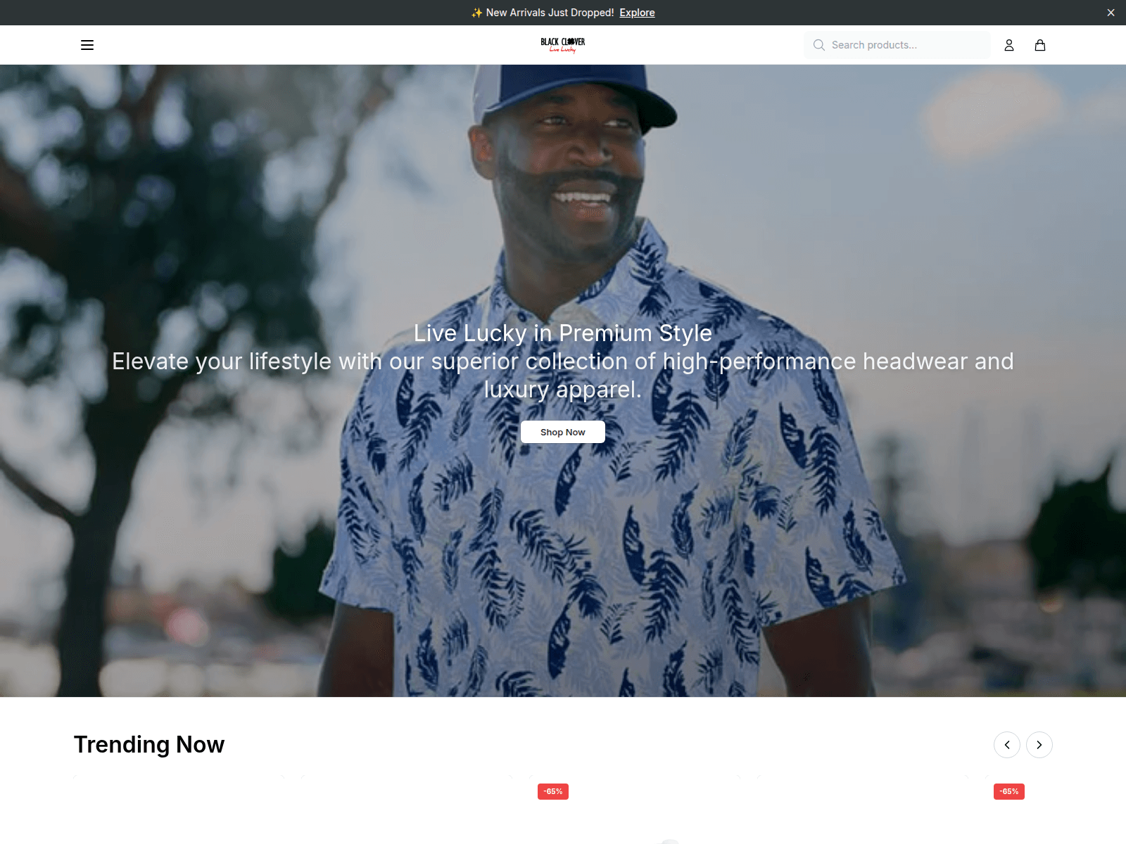 Screenshot of blackcloverstore.shop