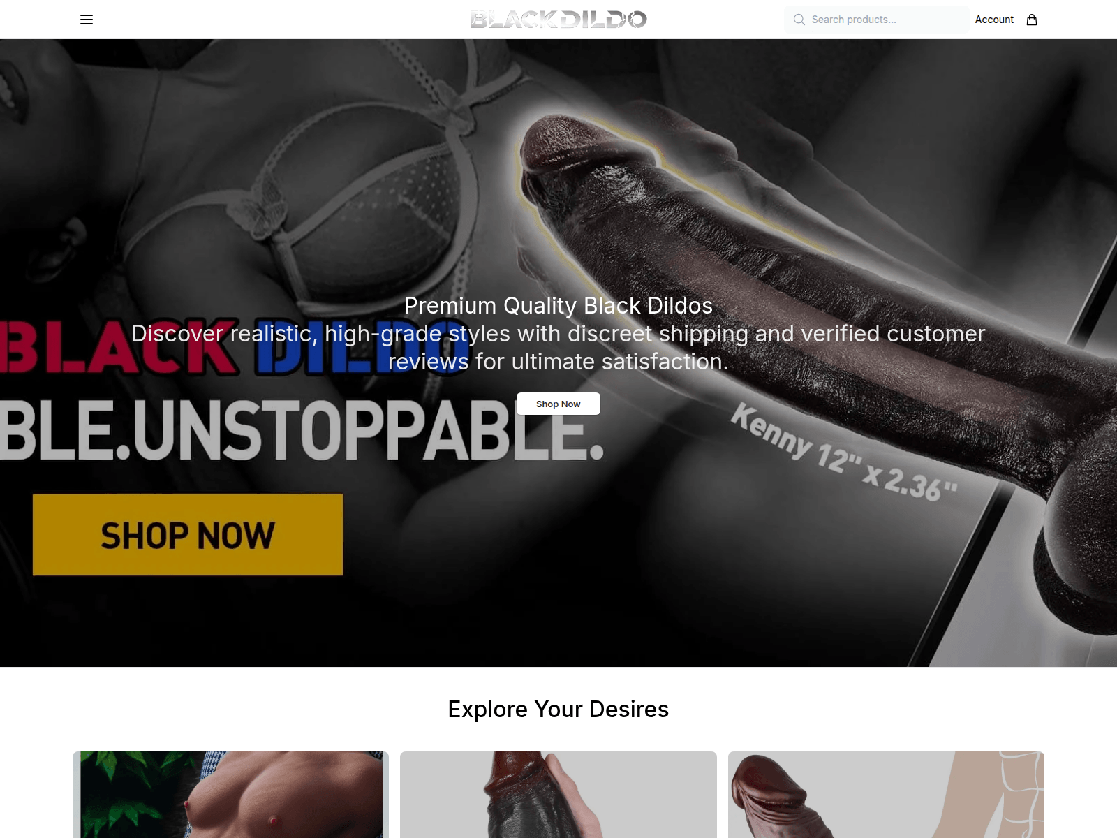 Screenshot of blackdildoofficial.shop
