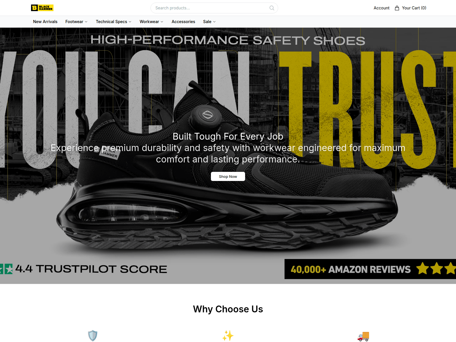 Screenshot of blackhammerstore.shop
