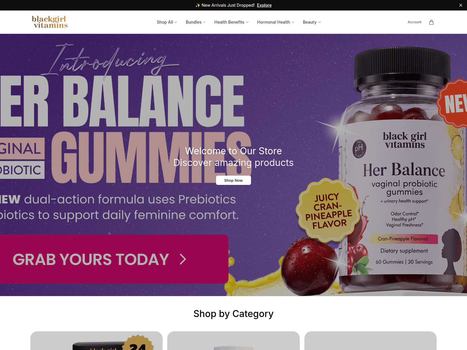 Screenshot of blackgirlvitaminsdirect.shop
