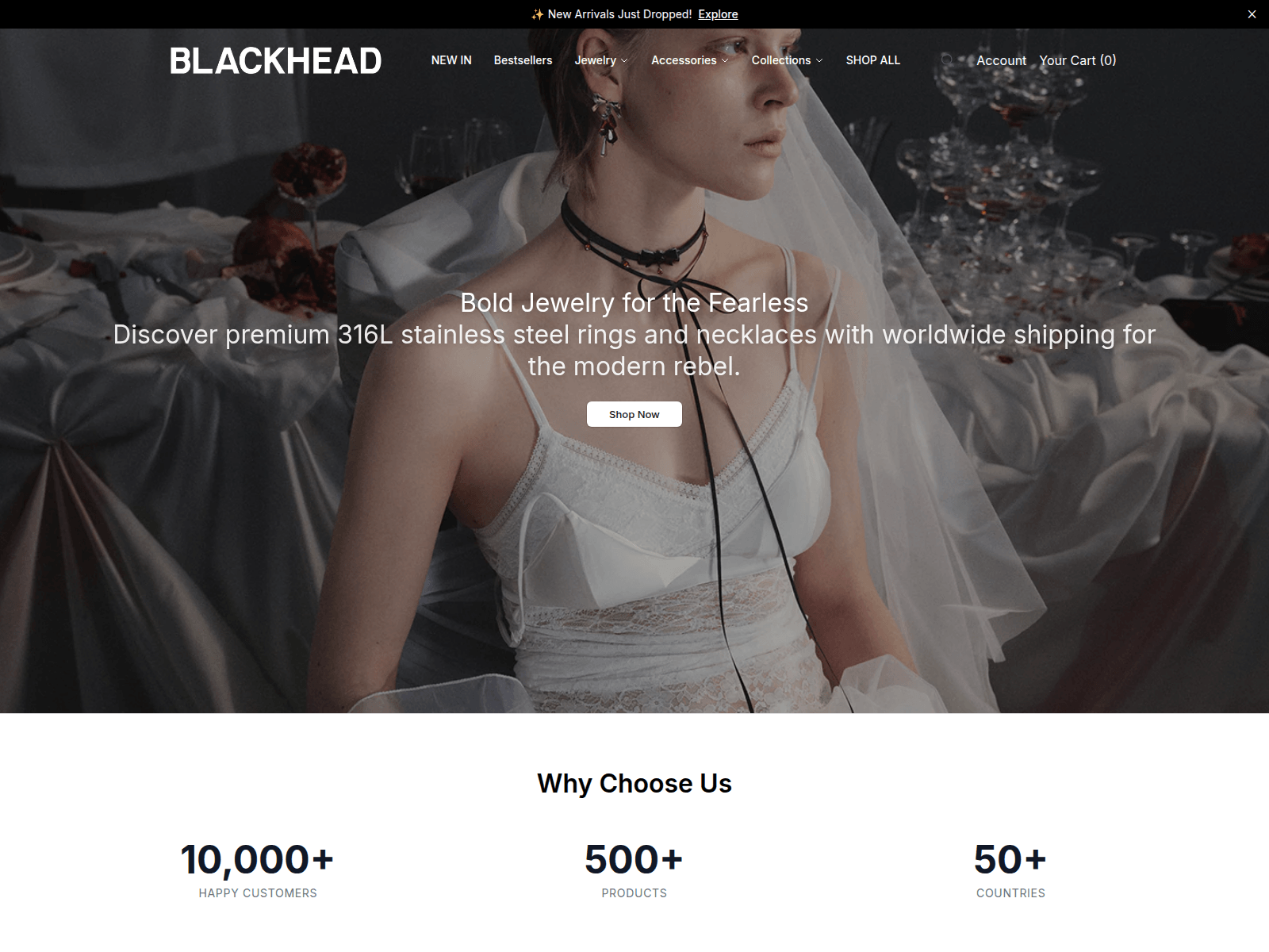 Screenshot of blackheadshopboutique.shop