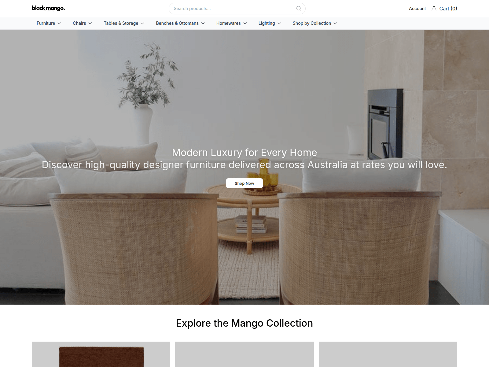 Screenshot of blackmangodesign.shop