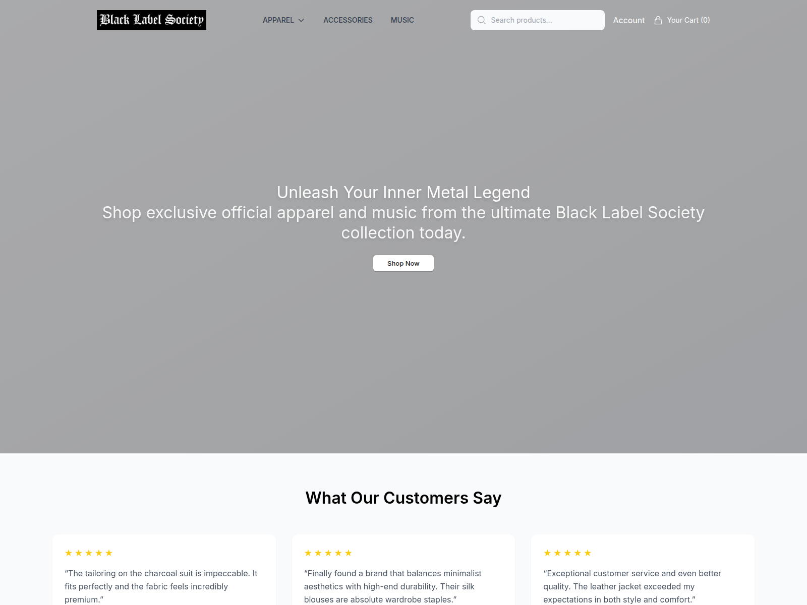 Screenshot of blacklabelsocietyselect.shop