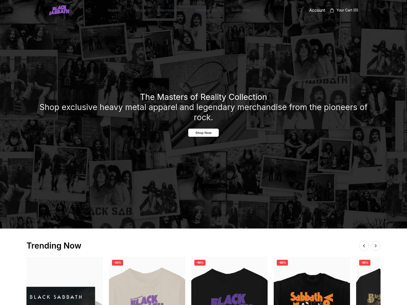 Screenshot of blacksabbathhq.shop