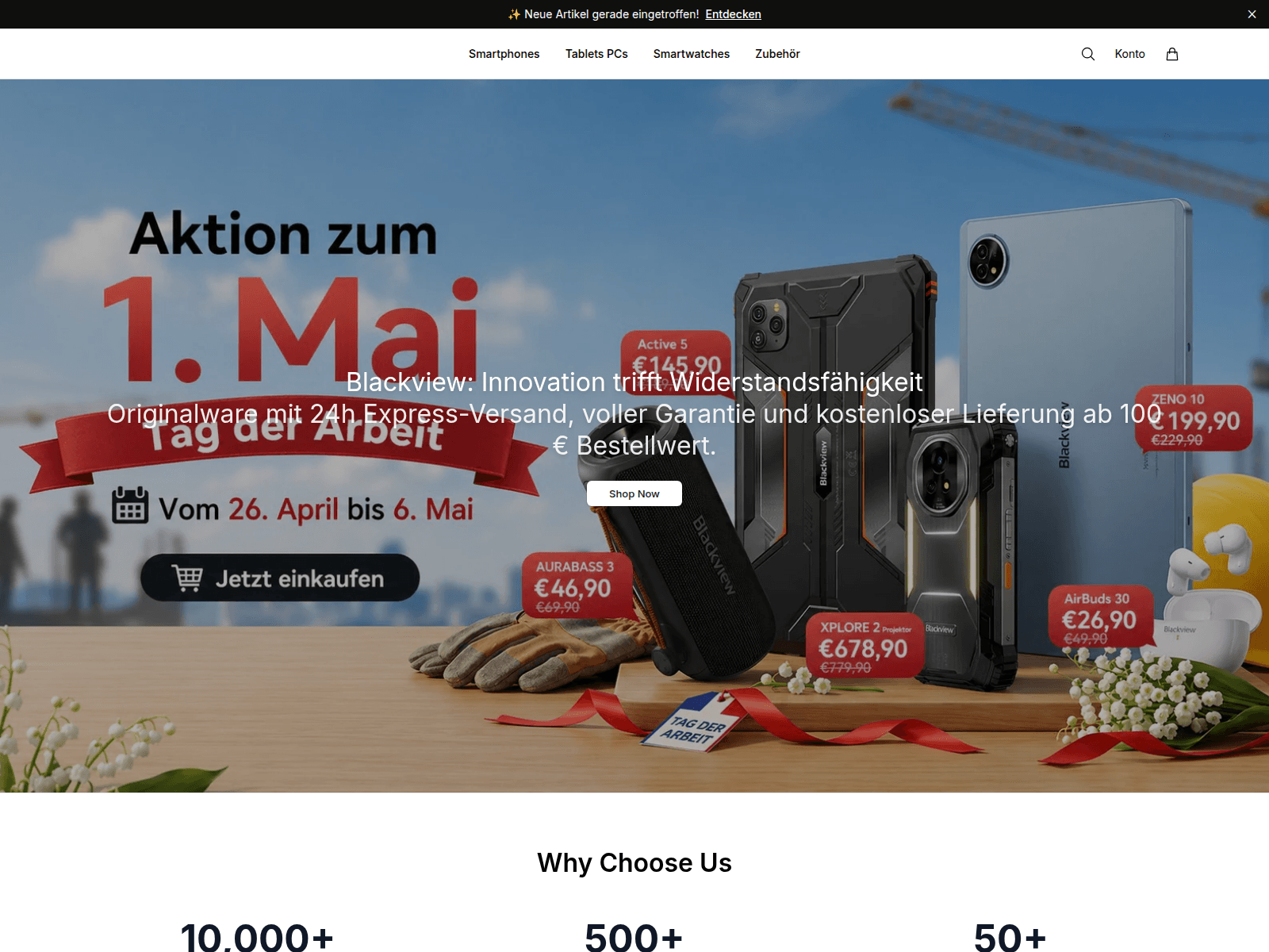 Screenshot of blackviewelectronics.shop
