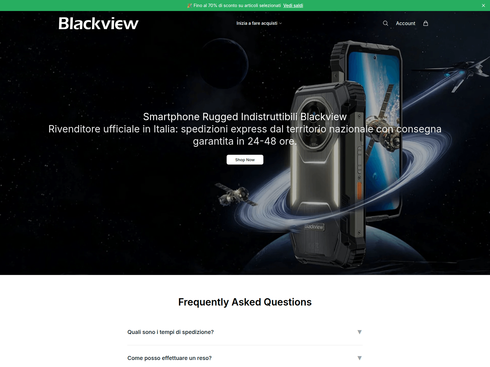 Screenshot of blackviewshop.shop