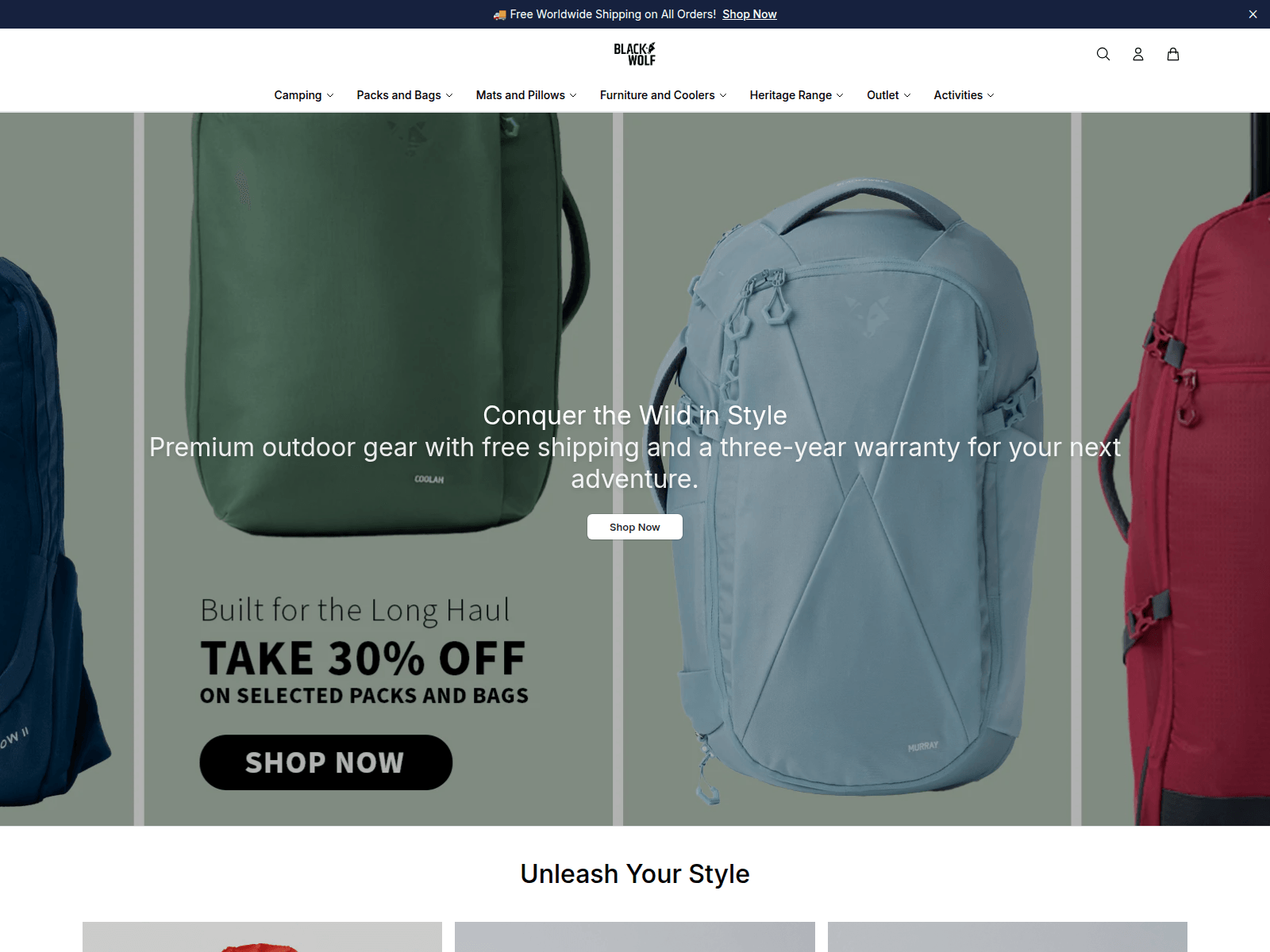 Screenshot of blackwolfglobal.shop