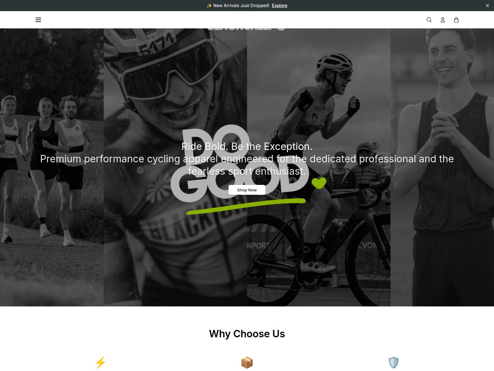 Screenshot of blacksheepactive.shop