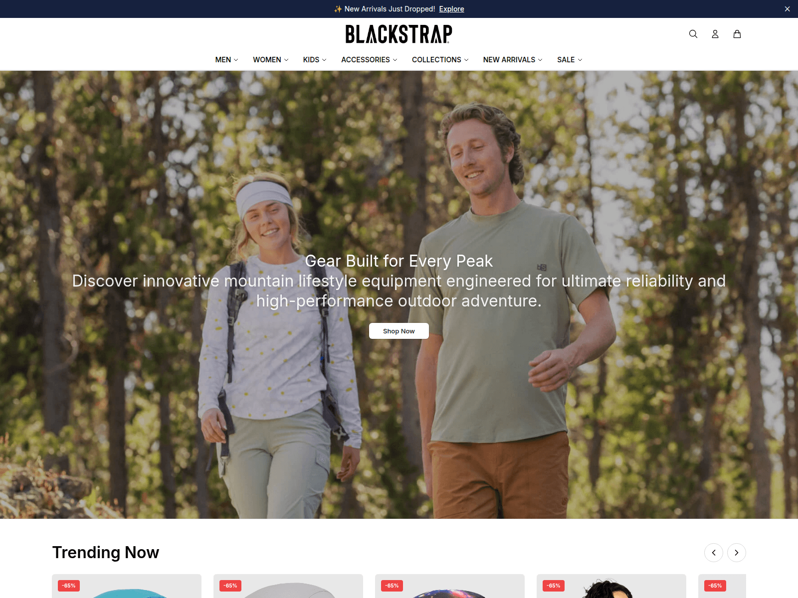 Screenshot of blackstrapactive.shop