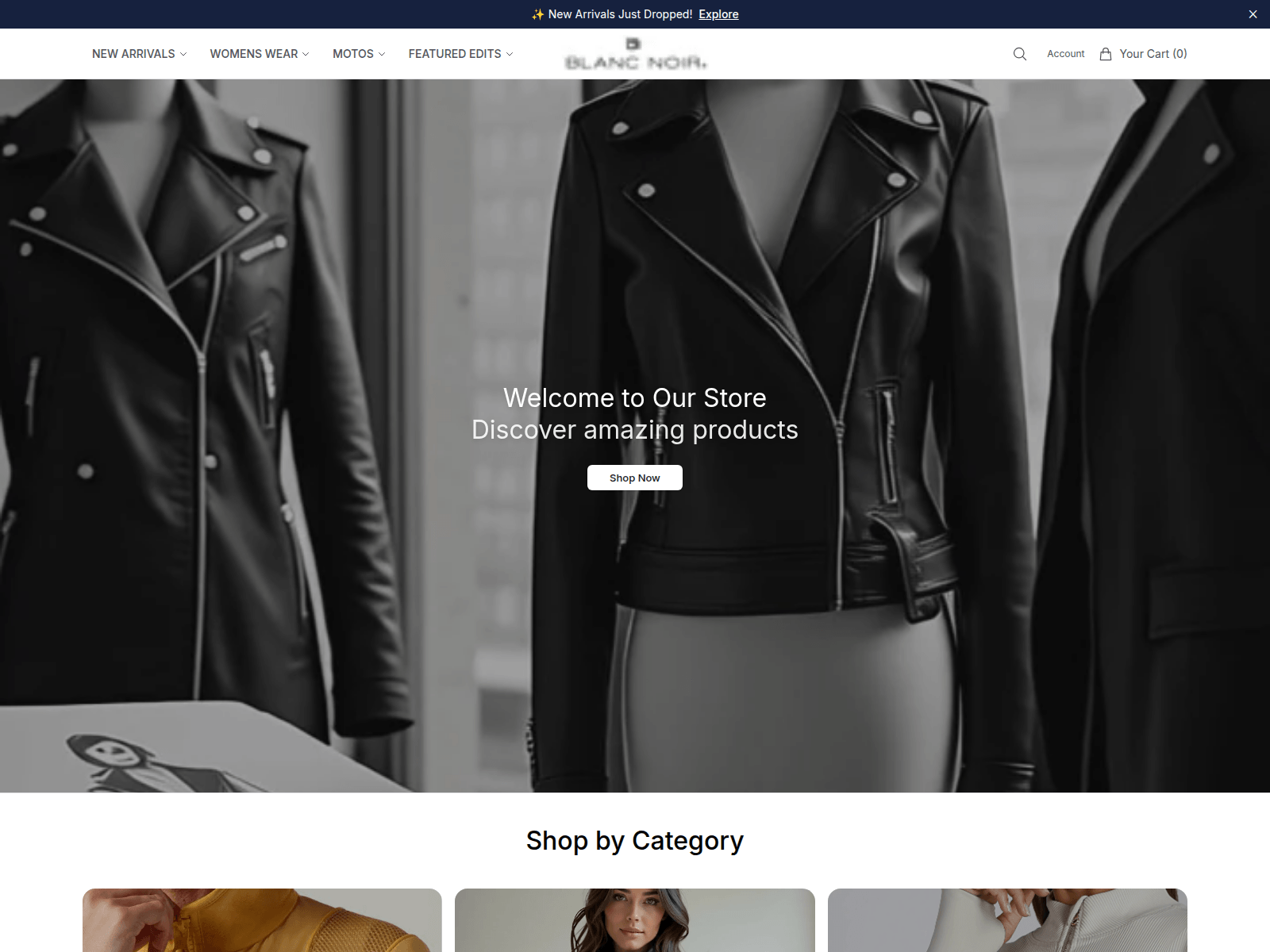 Screenshot of blancnoirstyle.shop