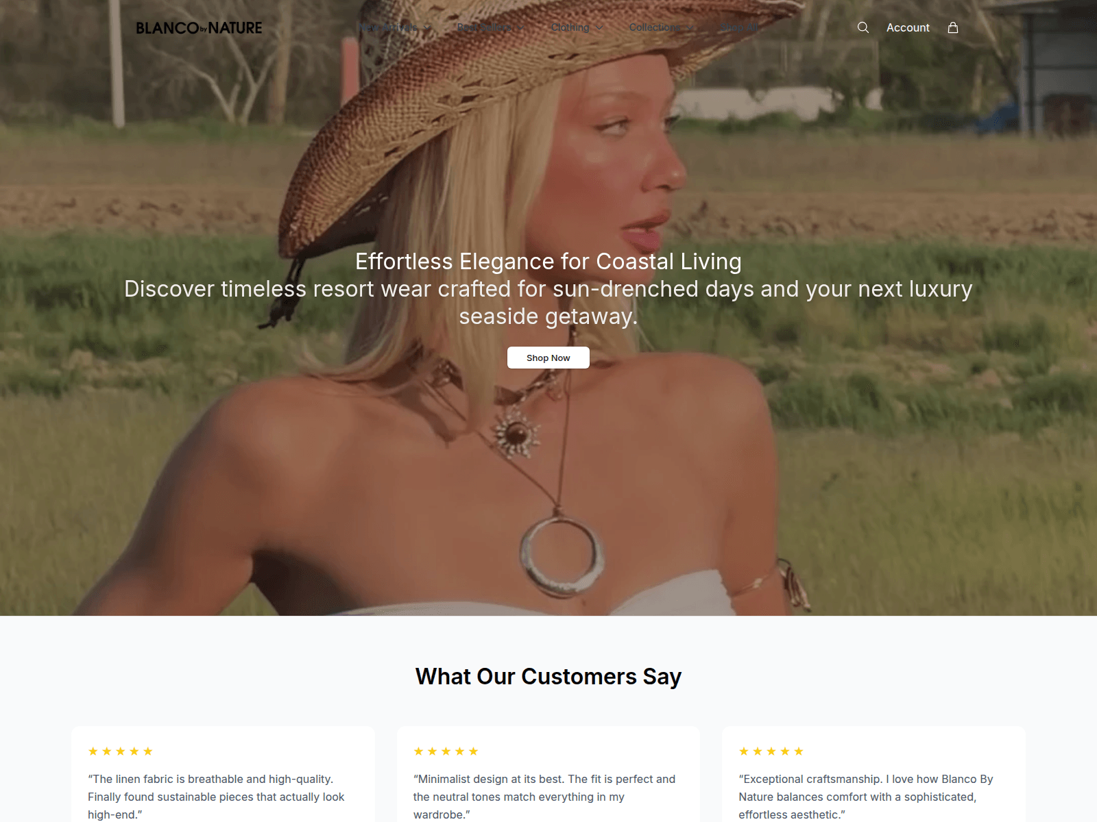 Screenshot of blancovibe.shop