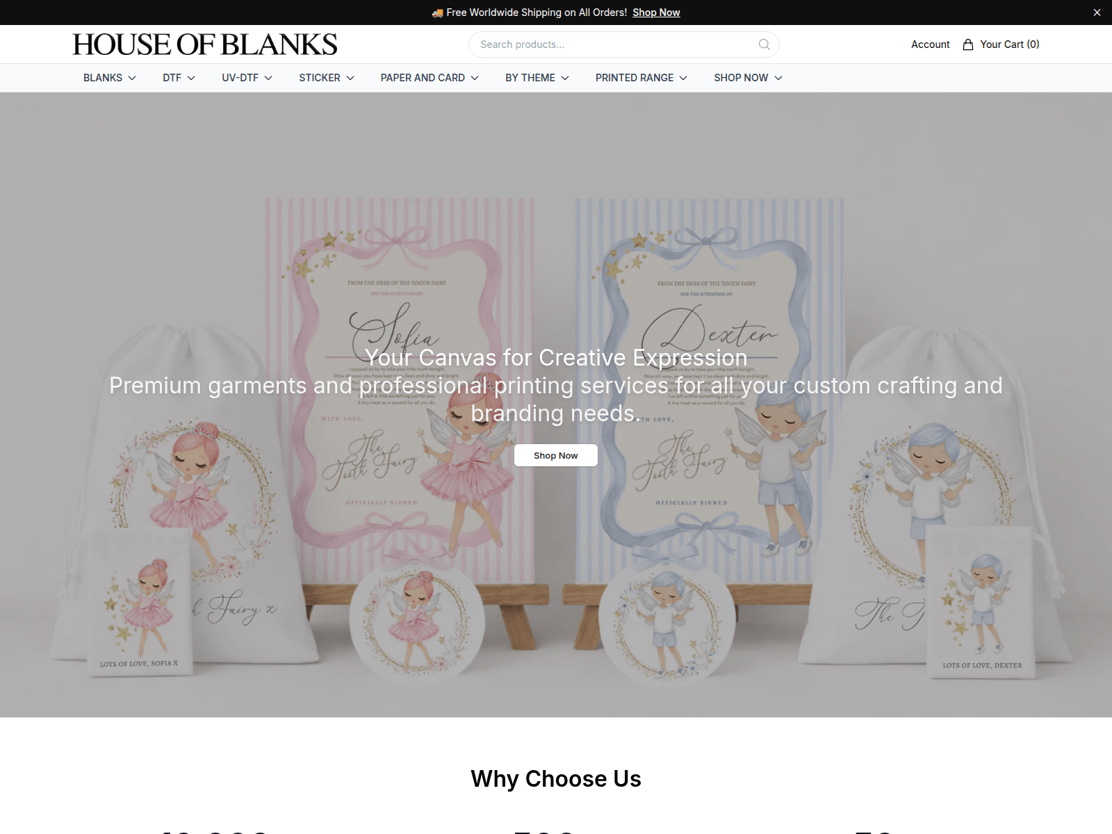 Screenshot of blankfold.shop