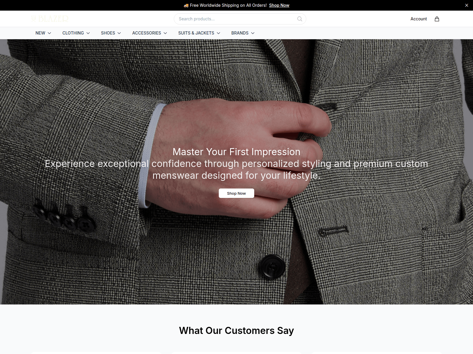 Screenshot of blazerformenstudio.shop
