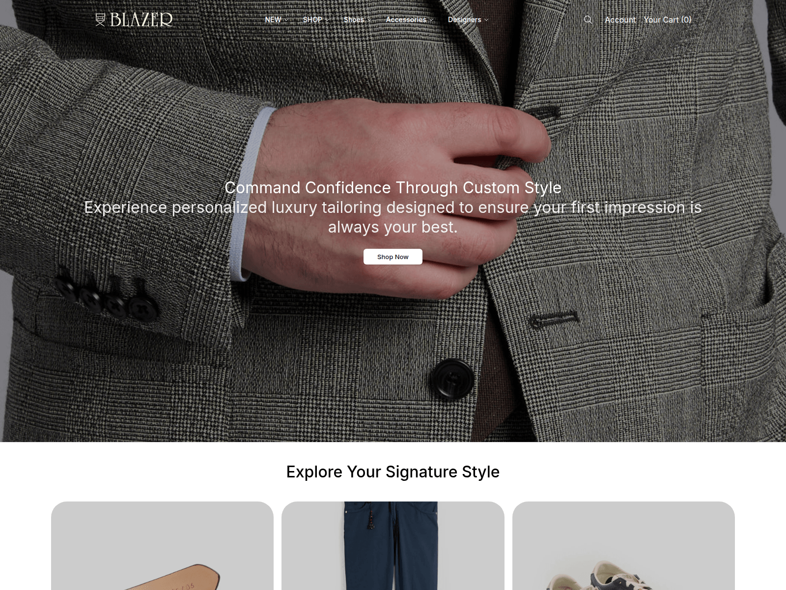 Screenshot of blazerformenstyle.shop