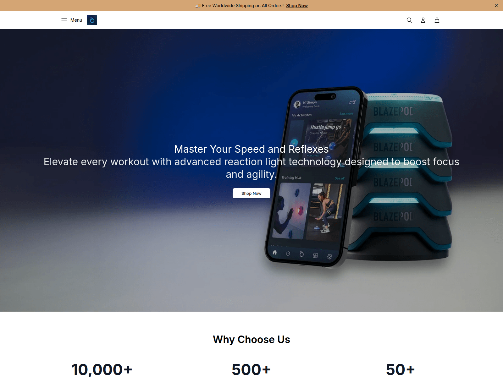 Screenshot of blazestride.shop
