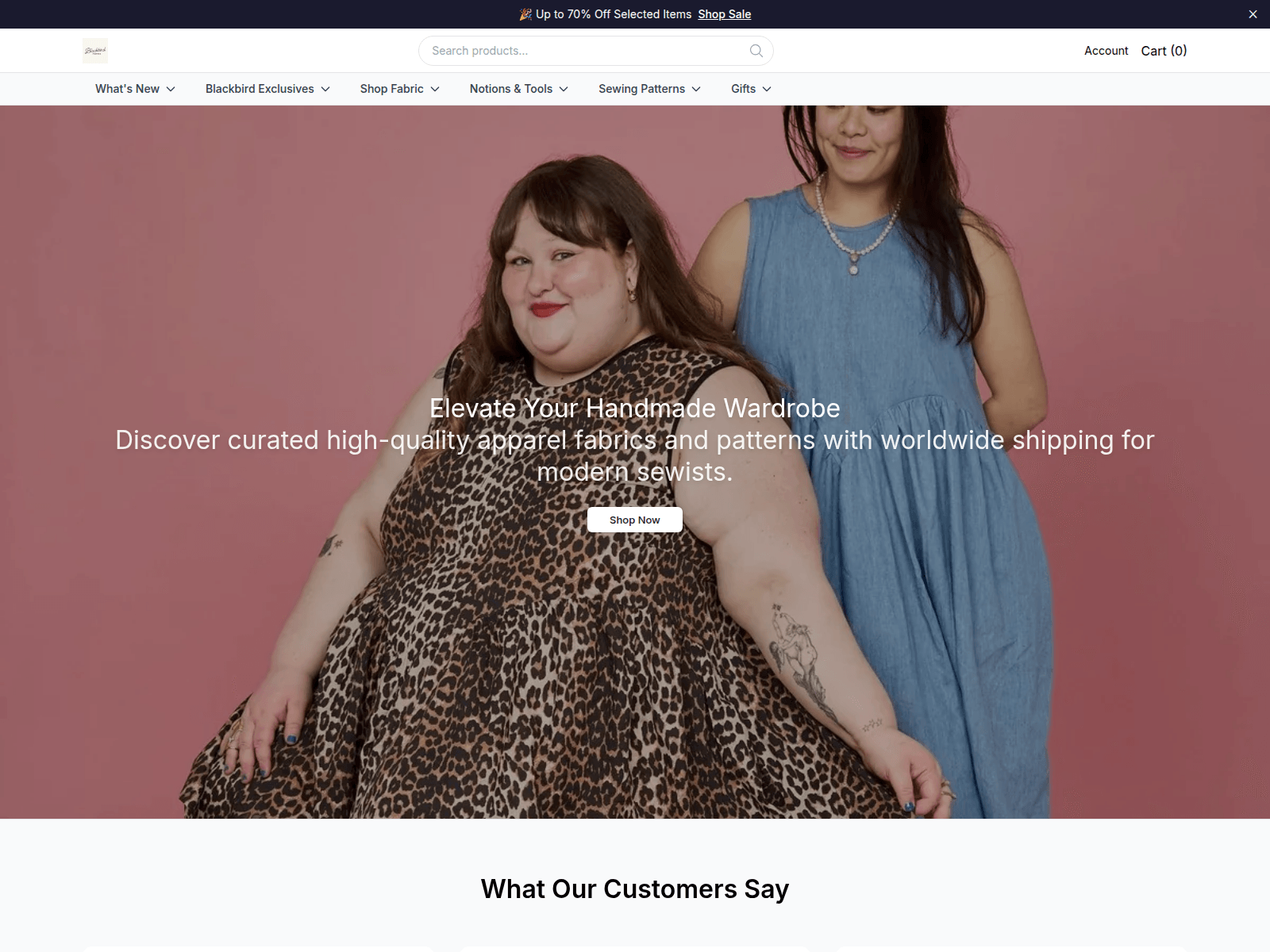 Screenshot of blcktextiles.shop