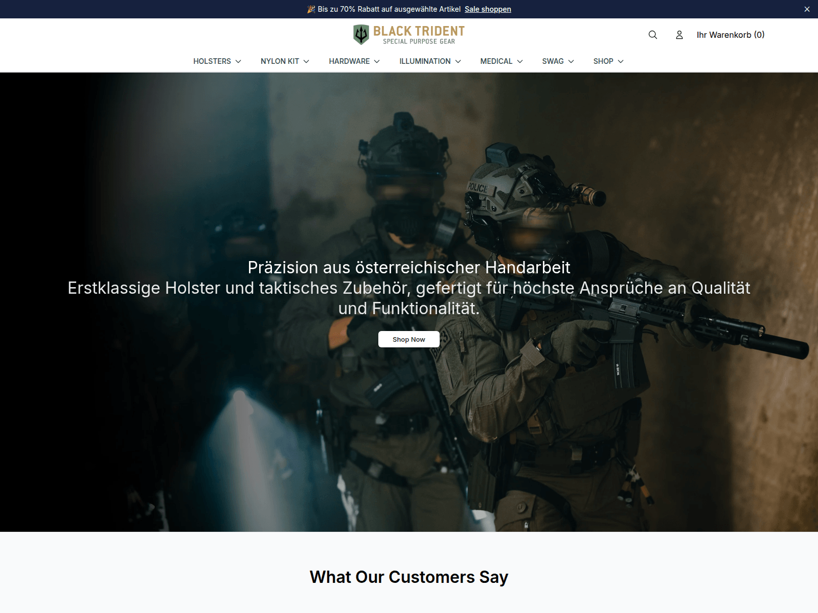 Screenshot of blacktridents.shop
