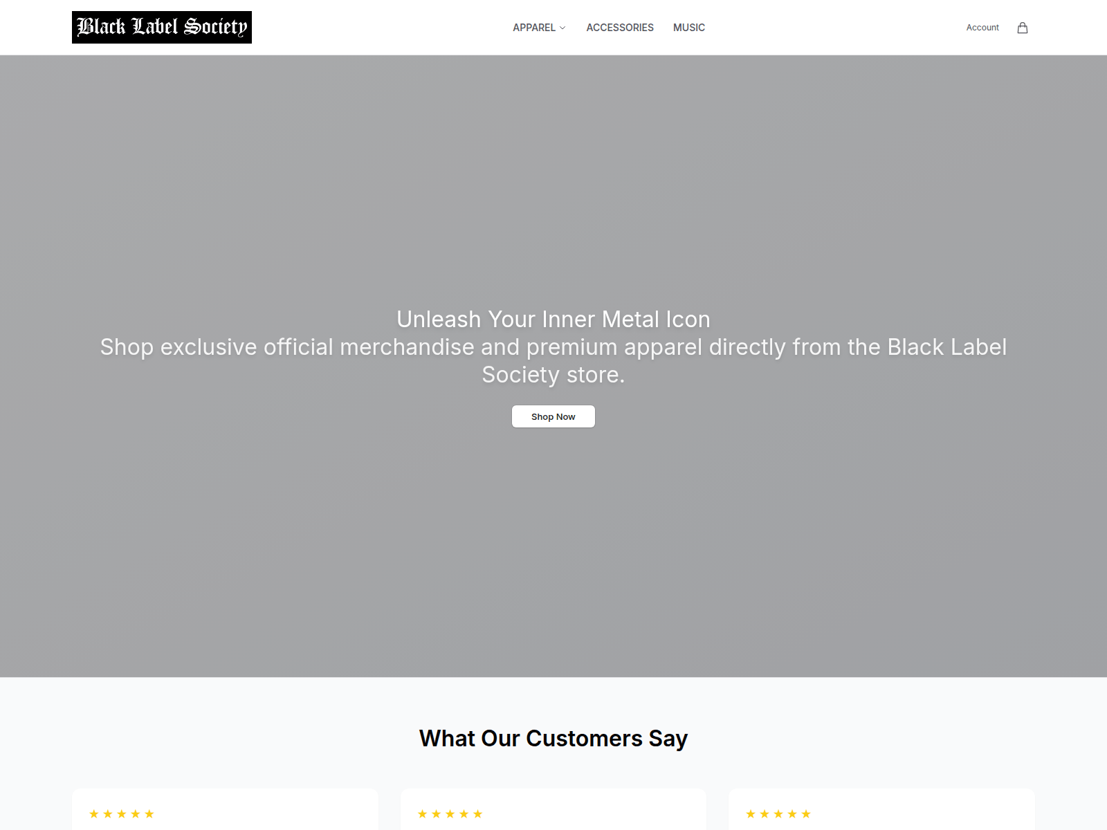 Screenshot of blacklabelsociety.shop