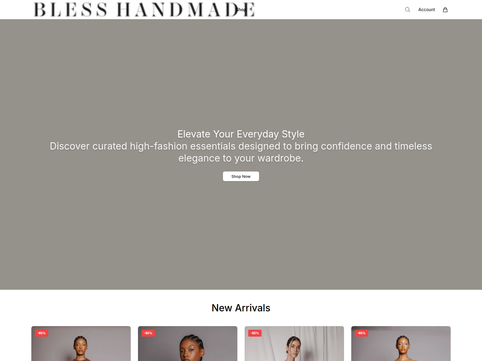 Screenshot of blesshq.shop