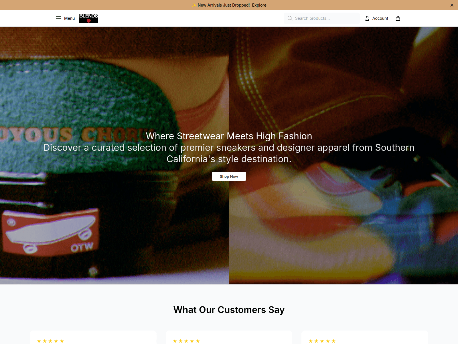 Снимок экрана blendsclothing.shop