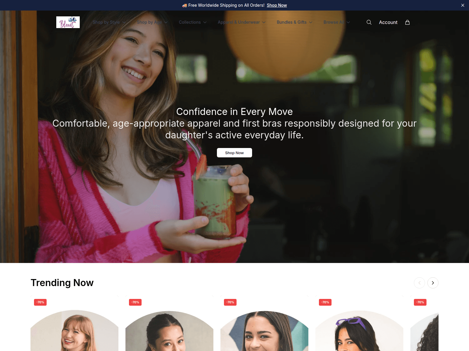 Screenshot of bleulane.shop