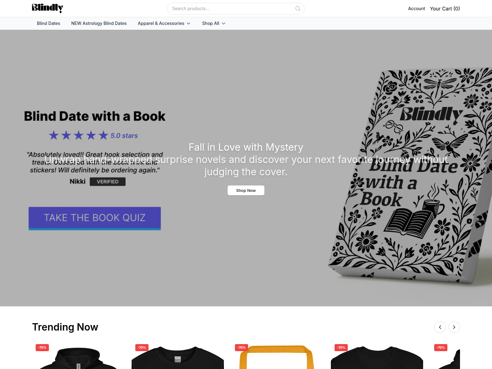 Screenshot of blindlybgo.shop