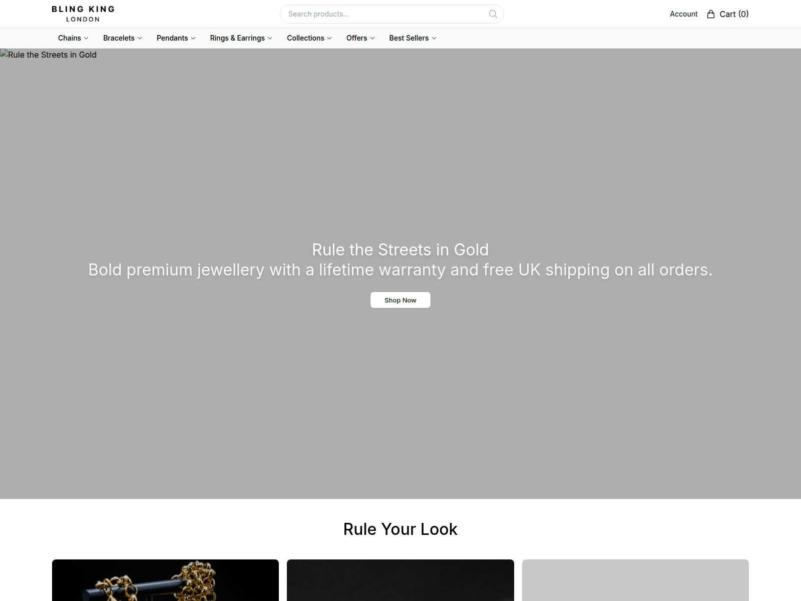 Screenshot of blingkinglondonstyle.shop