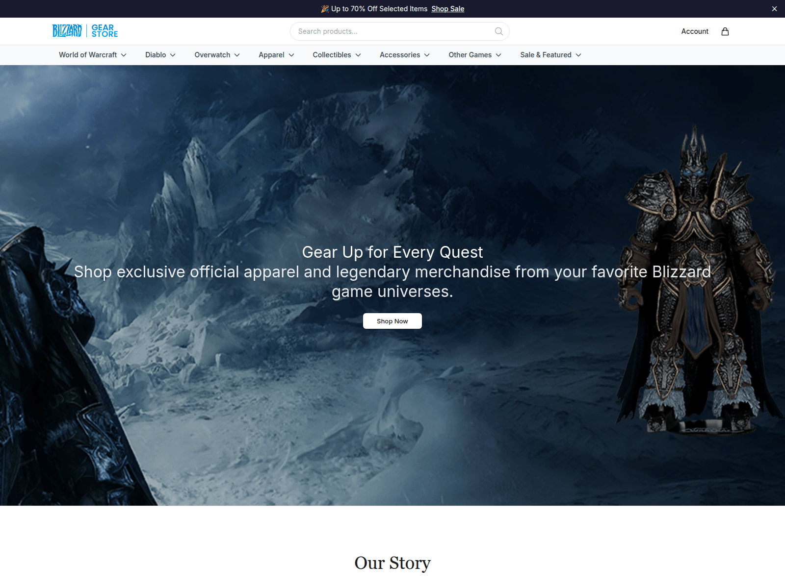 Screenshot of blizzardgearapparel.shop