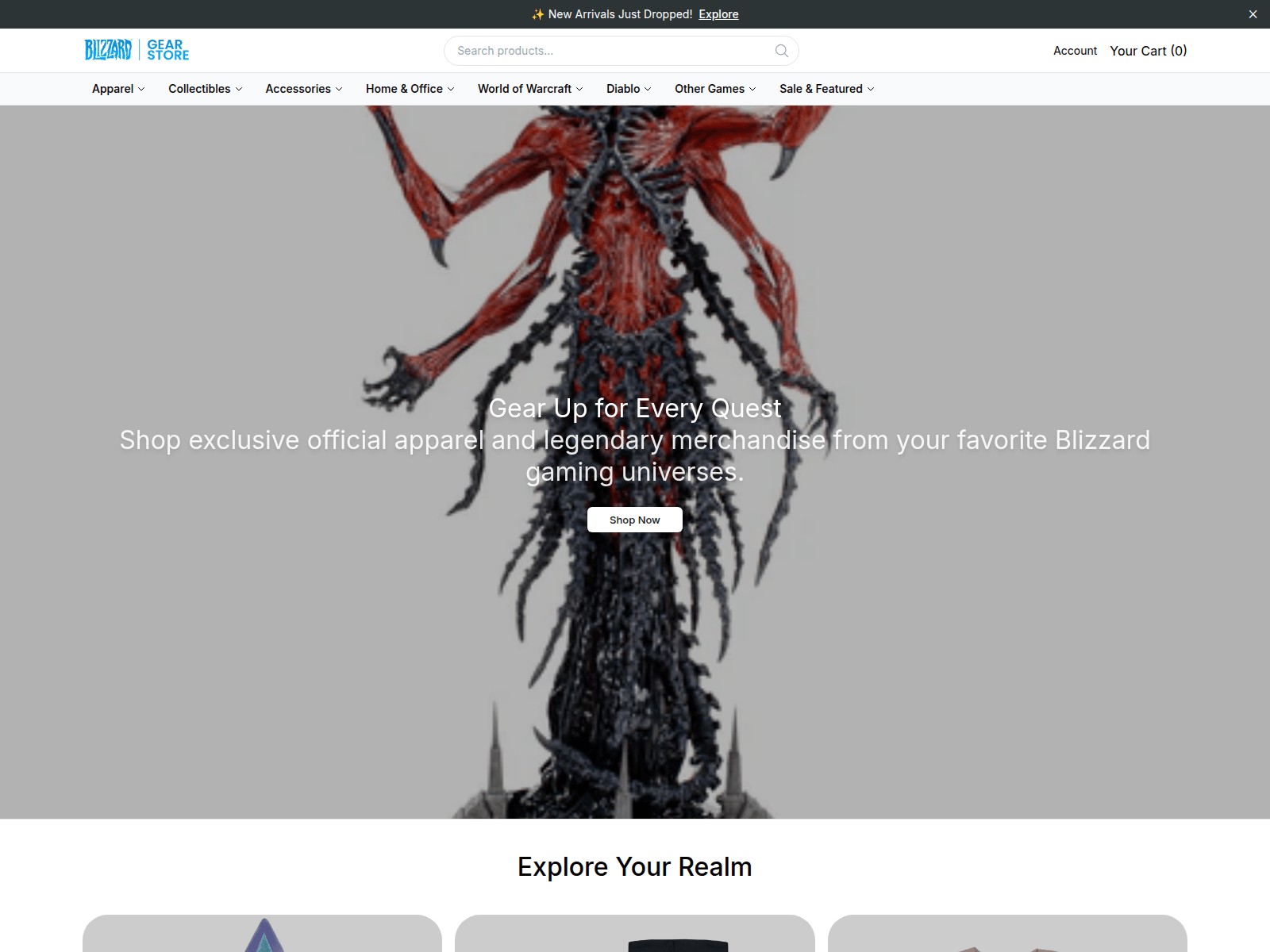 Screenshot of blizzardgearstore.shop