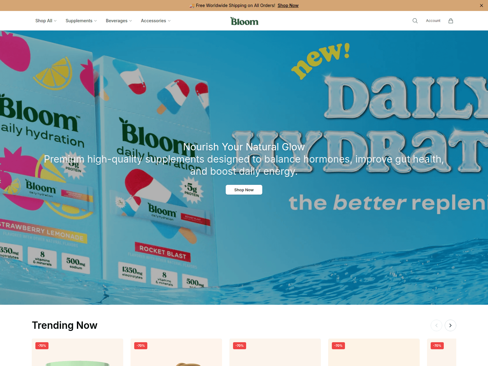 Screenshot of blmwell.shop