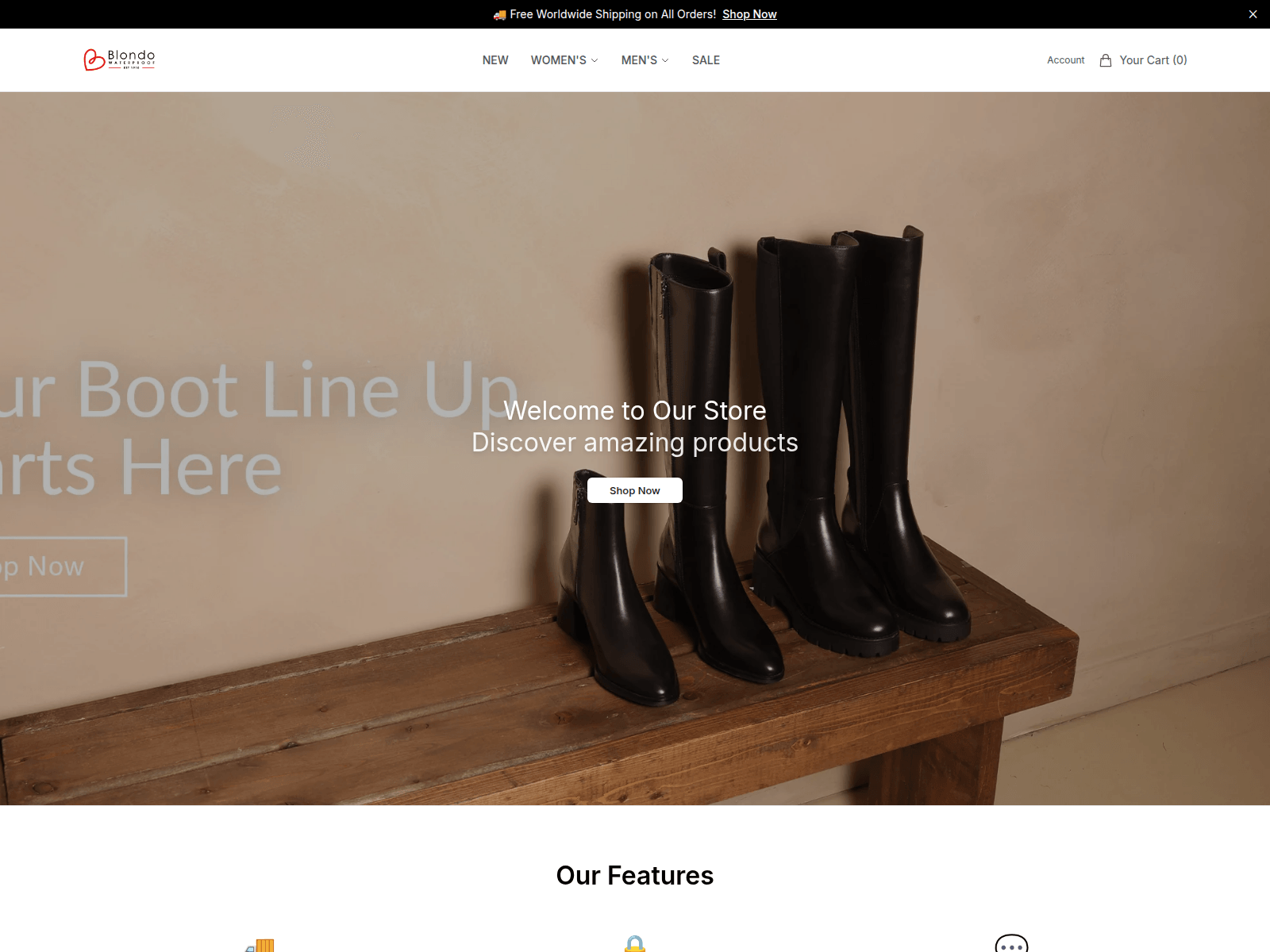 Screenshot of blondowear.shop