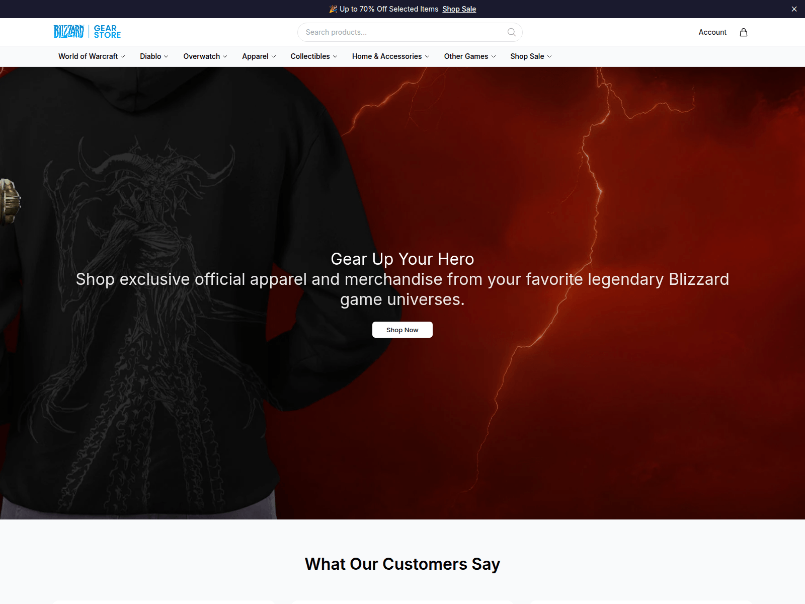 Screenshot of blizzardgearhq.shop