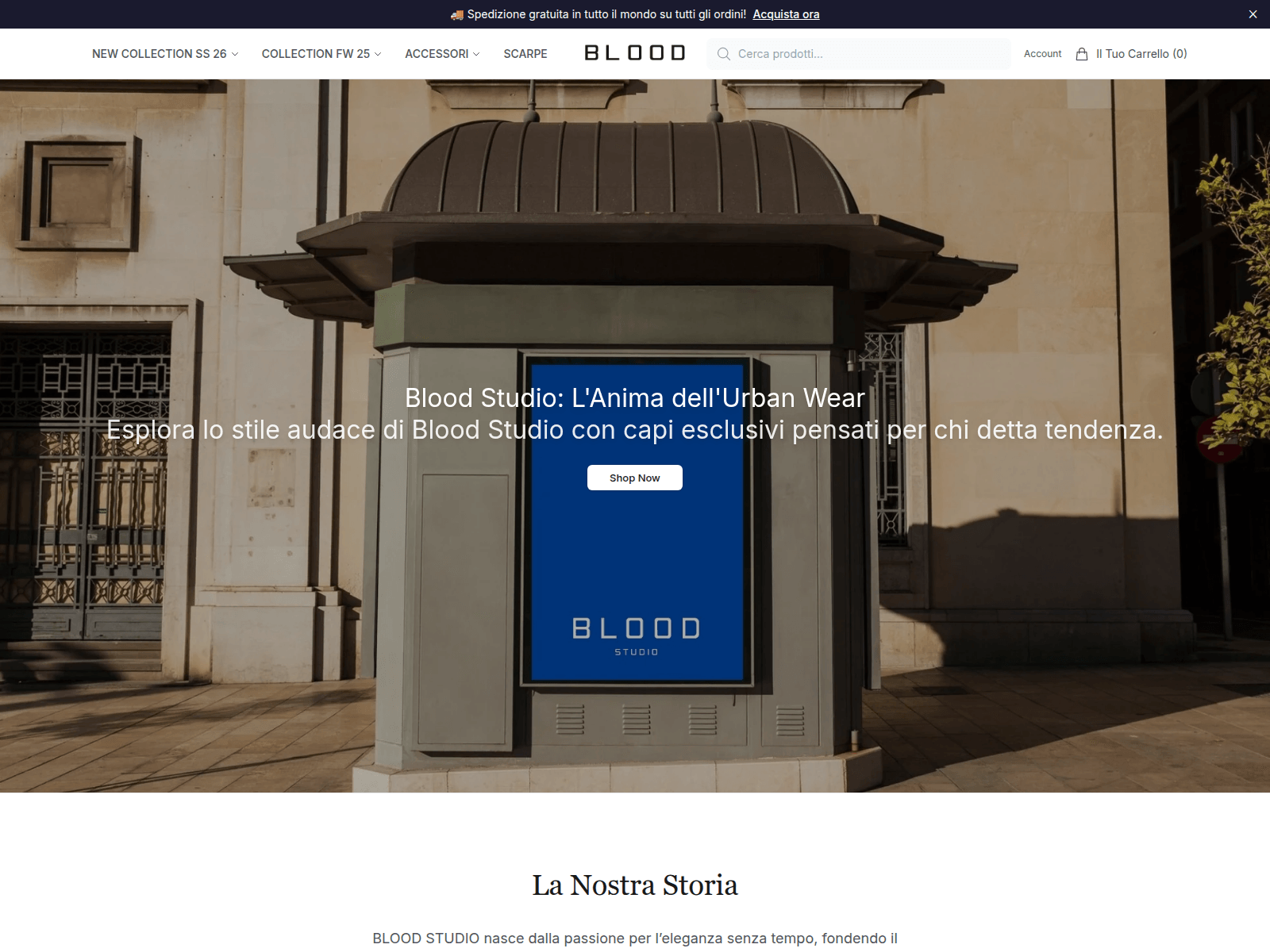 Screenshot of bloodstudiowear.shop