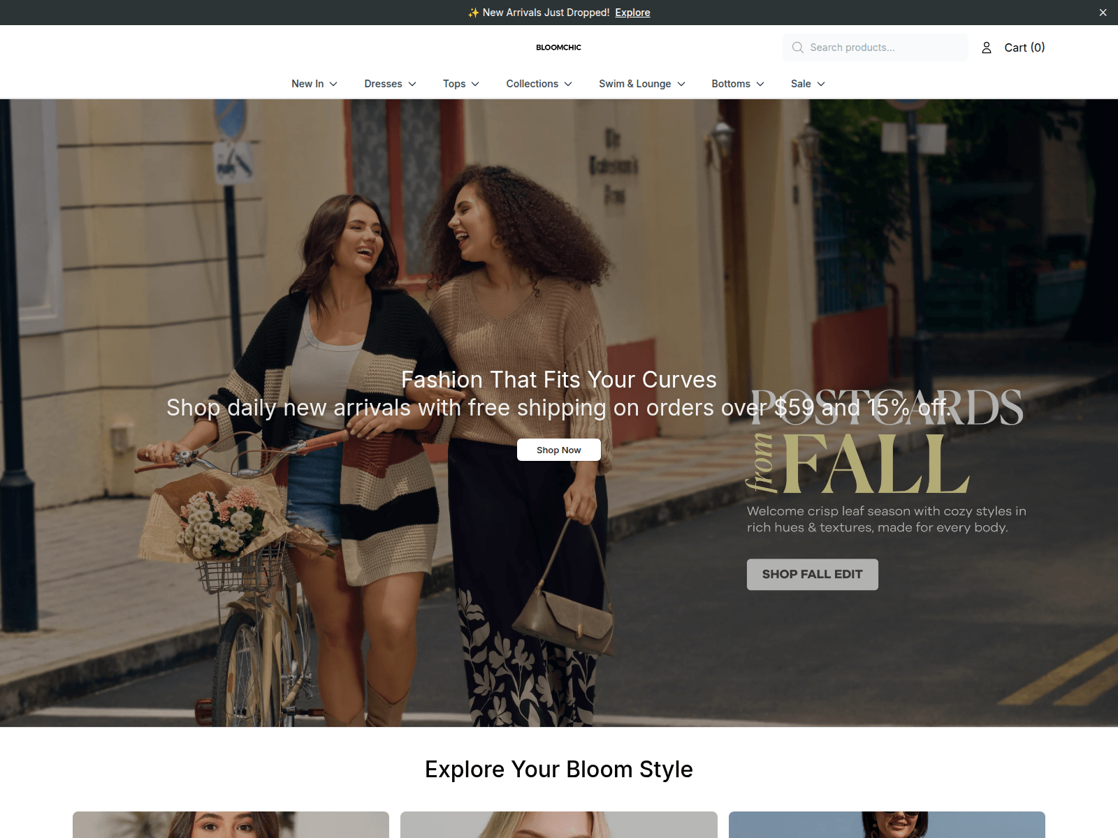 Screenshot of bloomchicfashion.shop