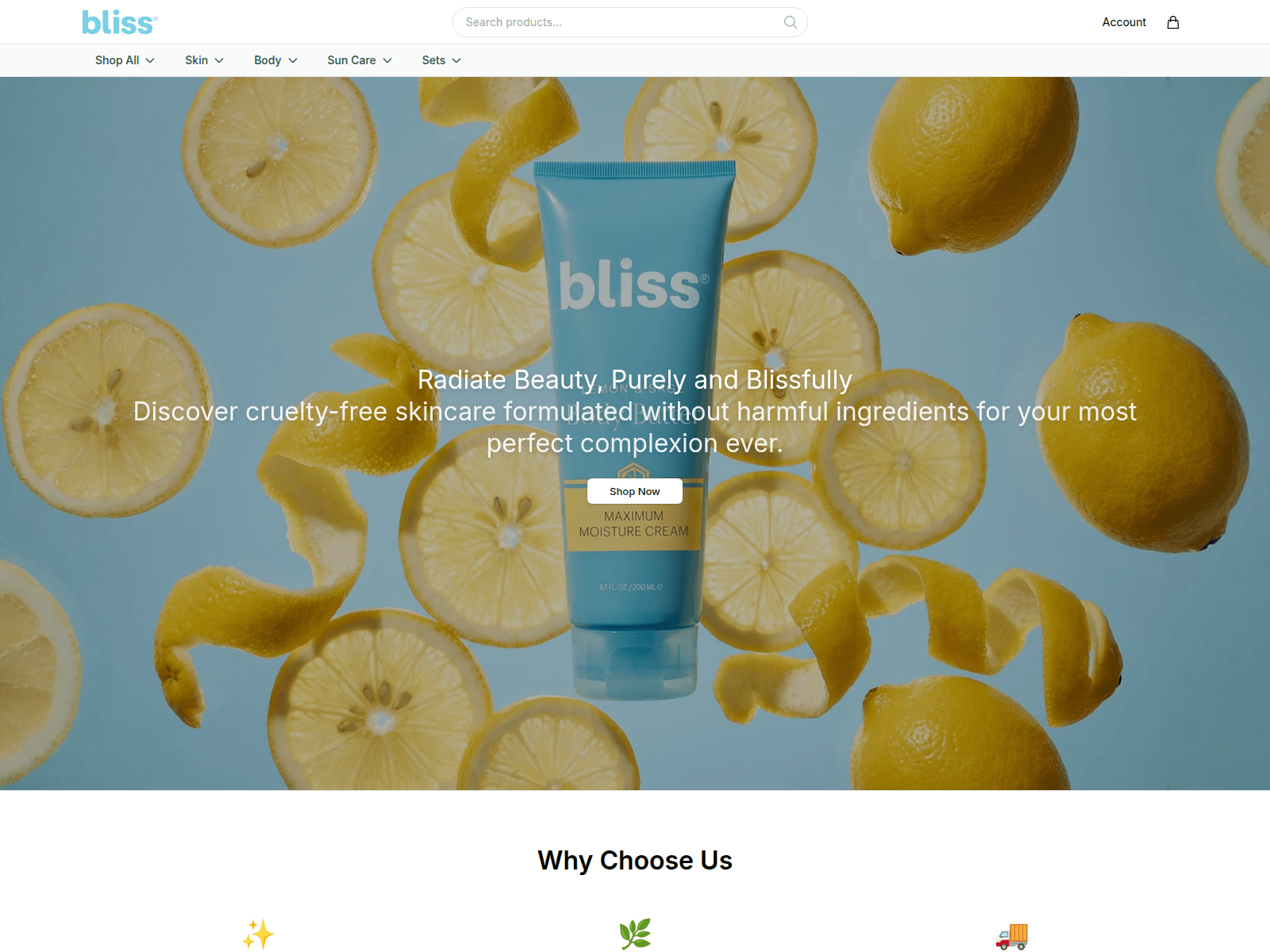 Screenshot of blissworldbeauty.shop