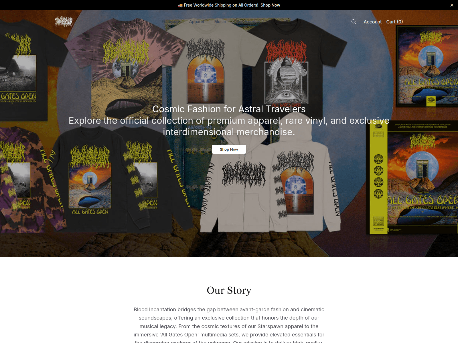 Screenshot of bloodincantationshop.shop