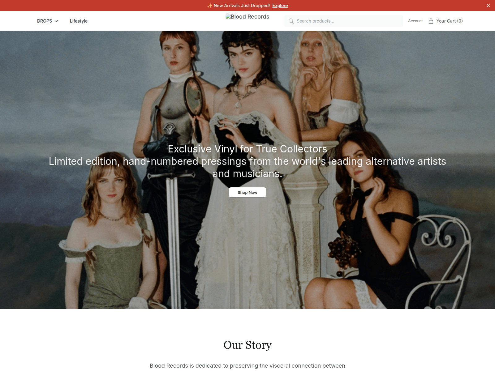 Screenshot of bloodrecordsofficial.shop
