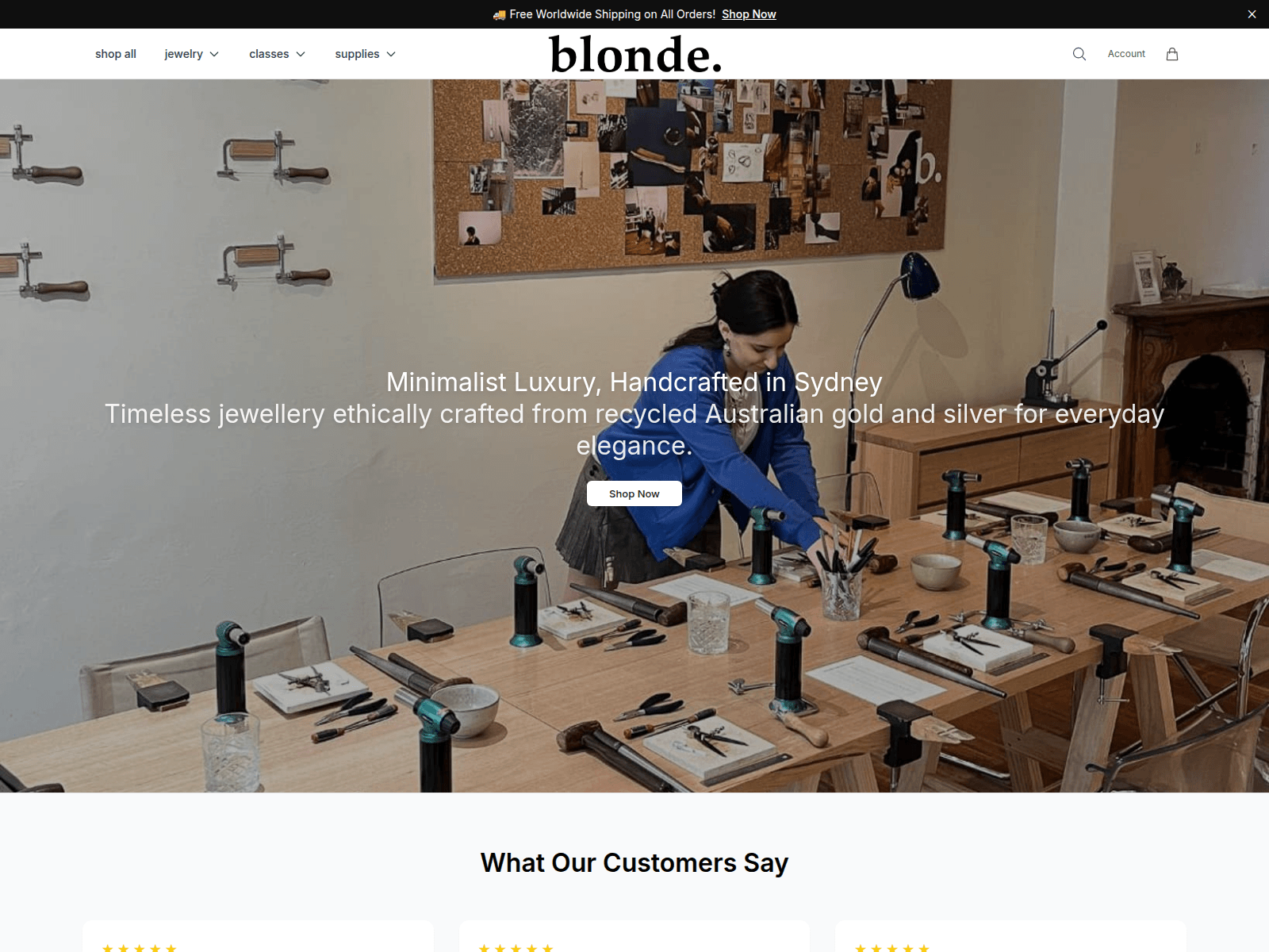 Screenshot of blondestorejewelry.shop