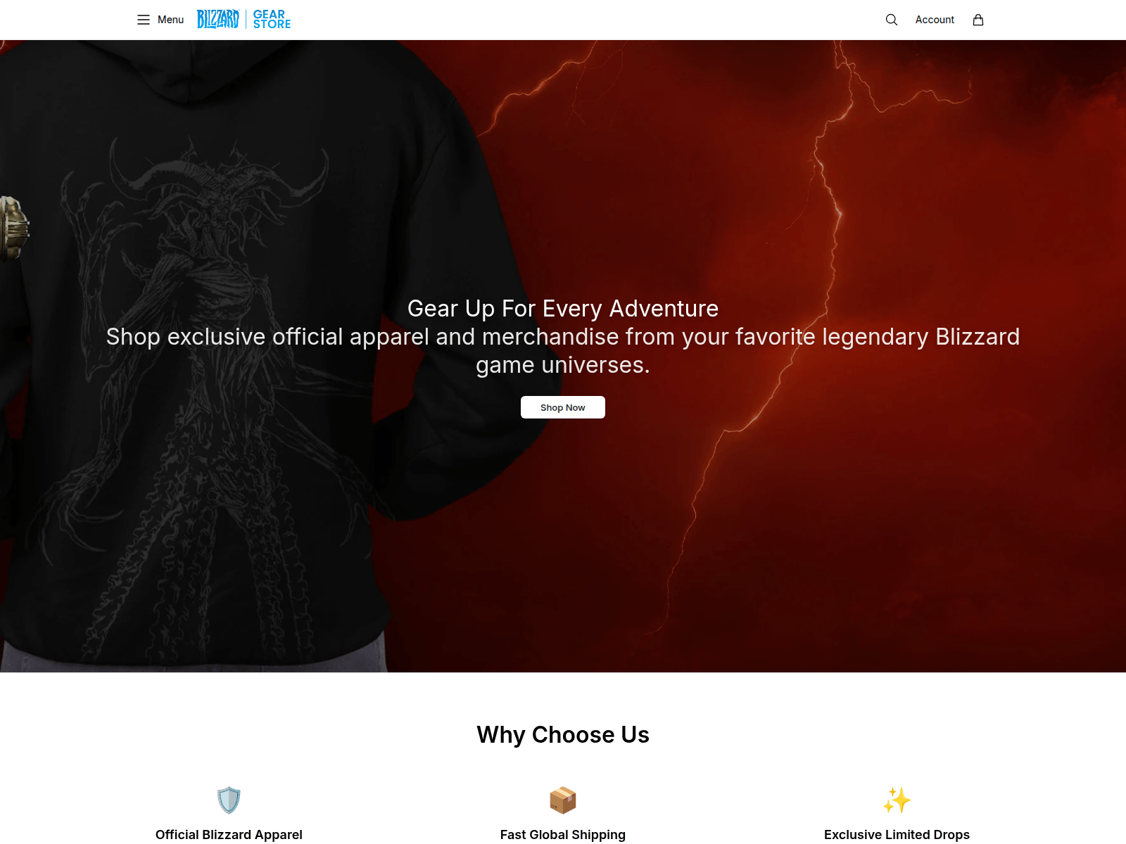 Screenshot of blizzardgearcollection.shop