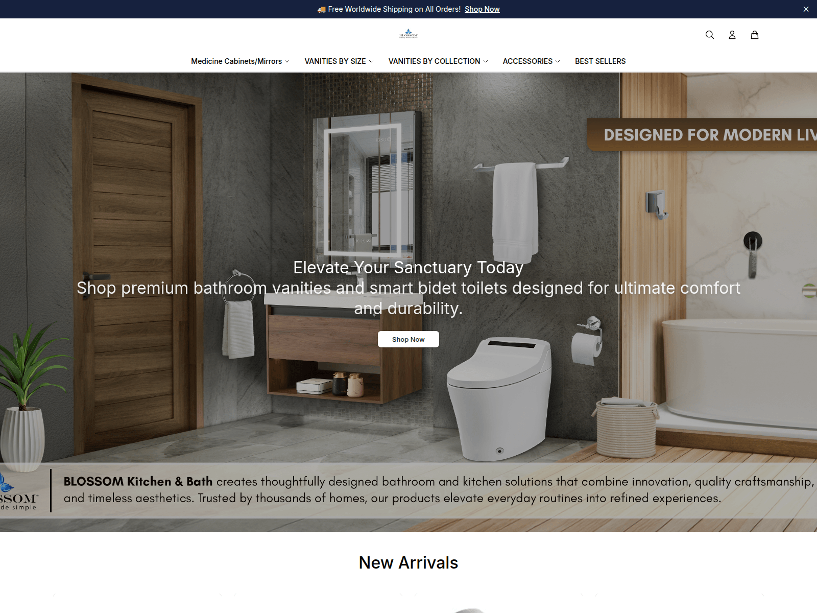 Screenshot of blossomkitchenbathdirect.shop