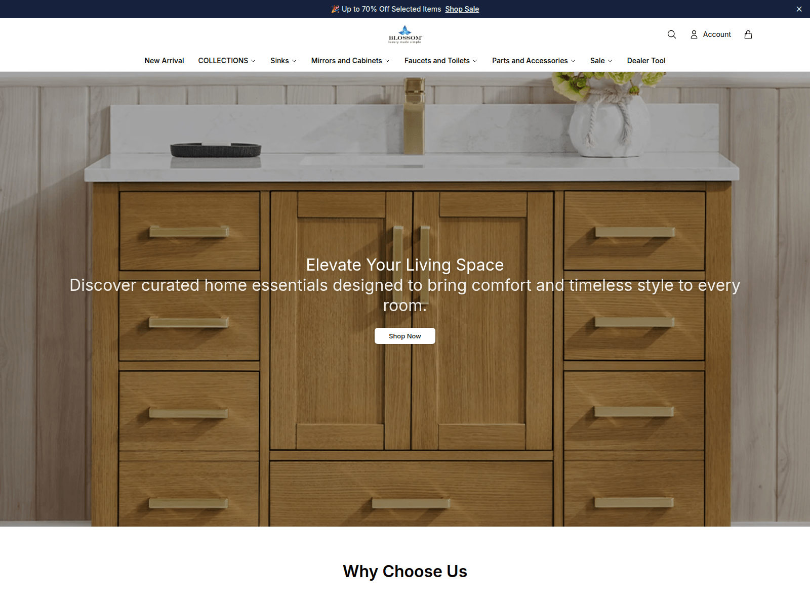 Screenshot of blossomusstore.shop